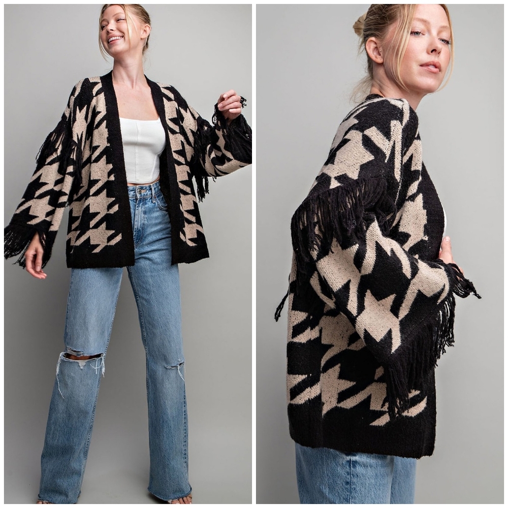 ee:some Boho Cozy Chic Oversized Fringe Cardigan - Picture 8 of 10